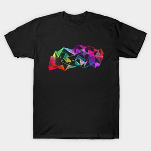 Geometric Rainbow popart triangle T-Shirt